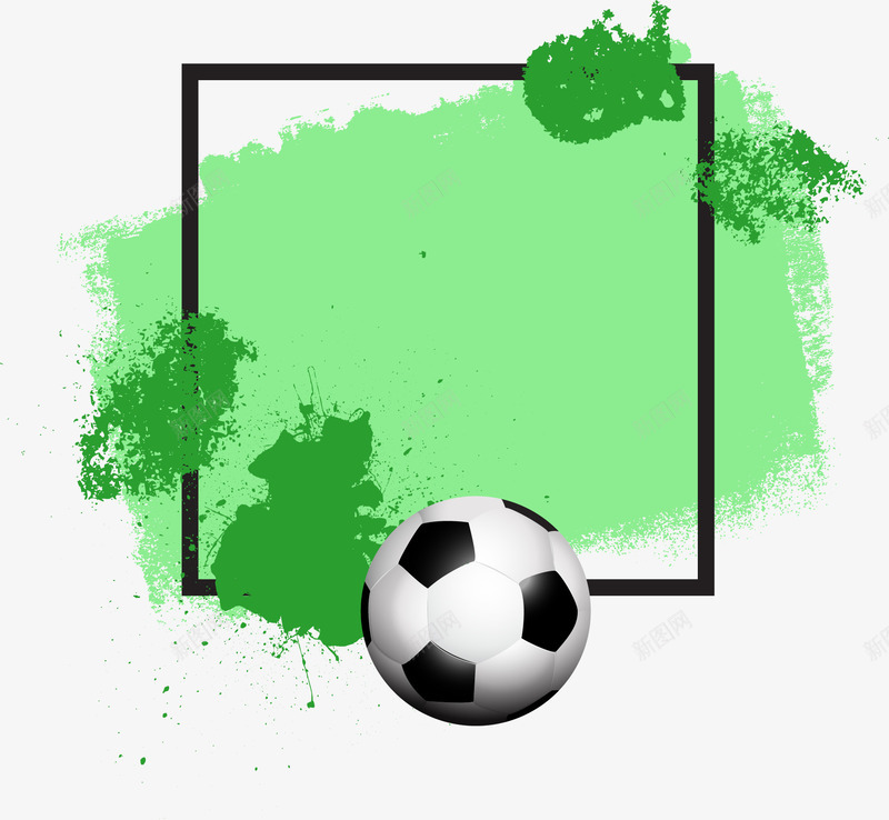 手绘足球和绿色背景矢量图ai免抠素材_88icon https://88icon.com 世界杯 手绘 水彩绿色 绿色背景 装饰标签 足球 矢量图