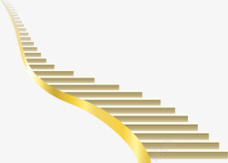 卡通黄色楼梯造型效果素材