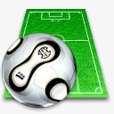 球场模型足球和绿茵场图标图标