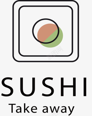 正方形盒精美餐厅logo图标图标