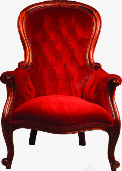 欧式红色沙发装饰素材