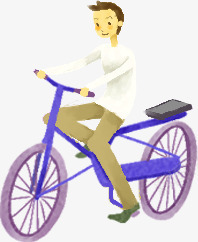 扁平卡通人物造型骑自行车png免抠素材_88icon https://88icon.com 人物 卡通 扁平 自行车 造型