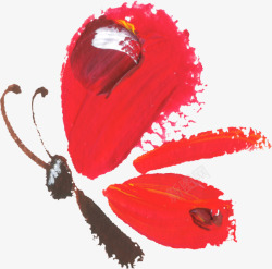 多彩蝴蝶装饰画卡通红色蝴蝶装饰高清图片