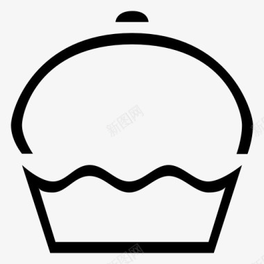 快乐生日快乐蛋糕纸杯蛋糕甜点食品松图标图标