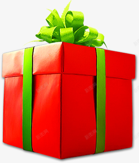 红色正方形的礼物盒png免抠素材_88icon https://88icon.com 正方形 礼物 红色