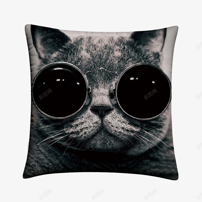 猫星人靠枕png免抠素材_88icon https://88icon.com 产品实物 抱枕 方形 枕头 黑色
