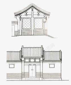 门院古代建筑高清图片