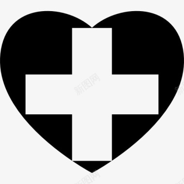 心跳心瑞士国旗图标图标