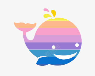 彩色海豚png免抠素材_88icon https://88icon.com 彩色 海洋生物 海豚