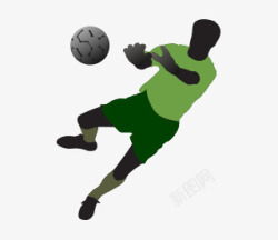 穿绿衣服的猫足球运动员绿衣服高清图片
