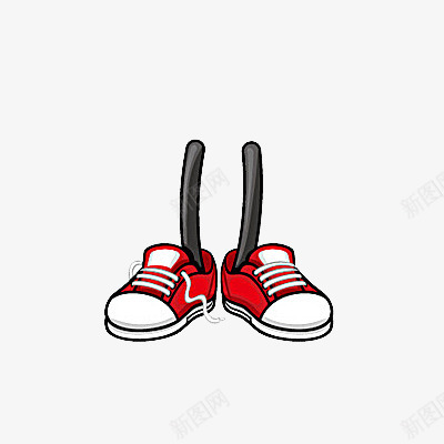 红色卡通鞋子png免抠素材_88icon https://88icon.com 剪影 卡通素材 帆布鞋 红色 鞋子