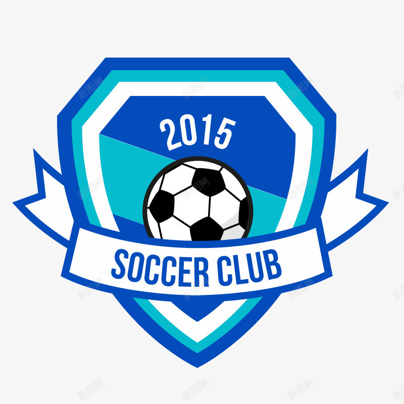蓝色足球俱乐部标签png免抠素材_88icon https://88icon.com 俱乐部标志 足球俱乐部 足球标签