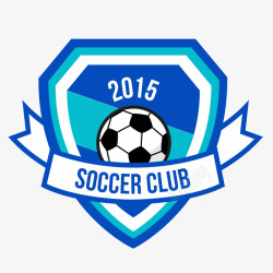 足球俱乐部标志蓝色足球俱乐部标签高清图片