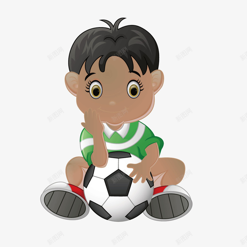 小孩足球玩耍png免抠素材_88icon https://88icon.com 小男孩玩足球 矢量卡通小男孩 足球