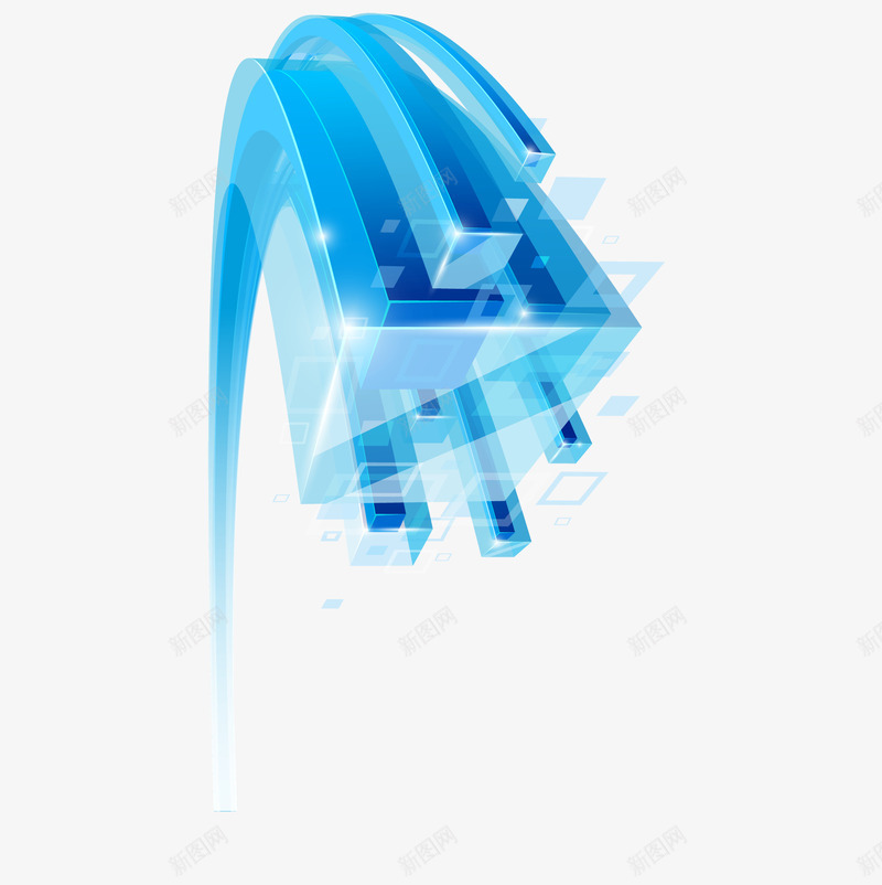 电子科技蓝色晶体png免抠素材_88icon https://88icon.com 商业 晶体 电子 科技 蓝色 高科技