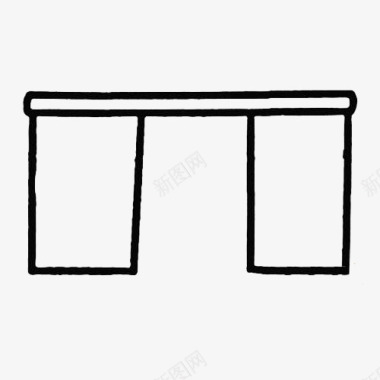 简单的桌子简笔画图标图标