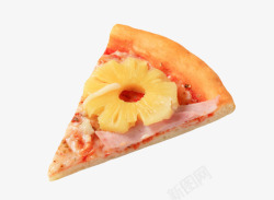 实物一块菠萝夏威夷披萨素材