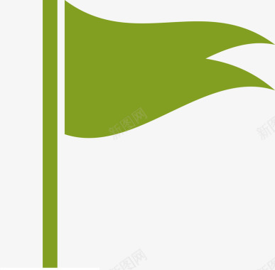 绿色小旗子图标图标