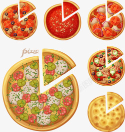 6款美味披萨快餐素材