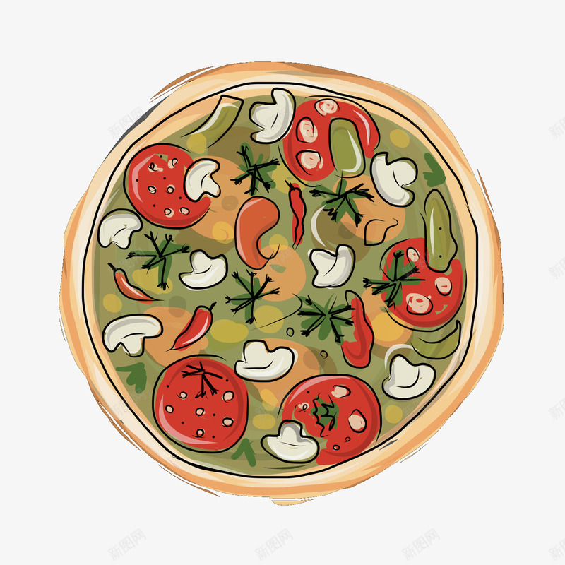 美食食品食材西餐披萨png免抠素材_88icon https://88icon.com 手绘 披萨 美食 美食食品食材西餐披萨 西红柿披萨 西餐 食品 食材