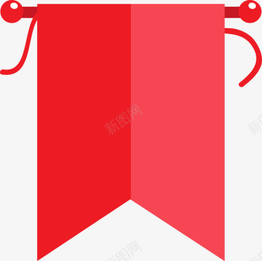 红色扁平化裙子图标图标