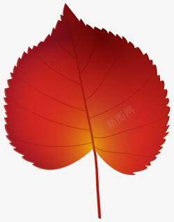 红色秋天叶子素材