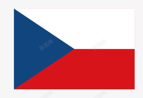 捷克国旗矢量图图标图标