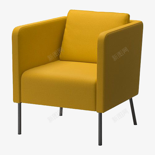 黄色单人沙发png免抠素材_88icon https://88icon.com 产品实物 创意沙发 单人沙发 家具 家具沙发 沙发 舒适沙发 黄色