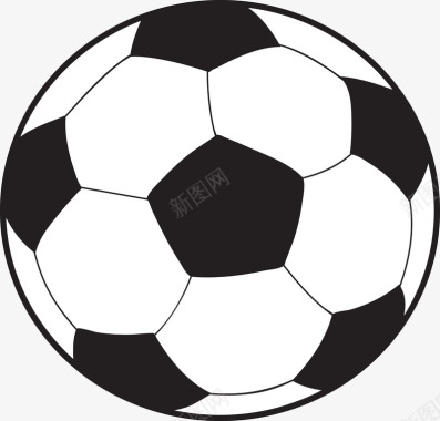 体育卡通黑白色足球图标图标