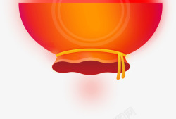 卡通红色钱袋造型素材