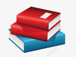 教育培训红色三本教科书高清图片