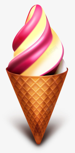 粉红色冰淇淋素材