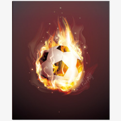 中国足球火矢量图素材