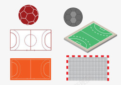 足球绿茵球场运动素材