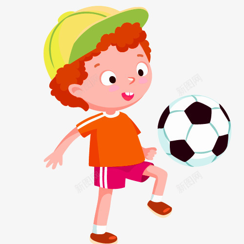 卡通足球少年男孩装饰图案png免抠素材_88icon https://88icon.com 免抠PNG 卡通 男孩 装饰图案 足球少年 青少年足球