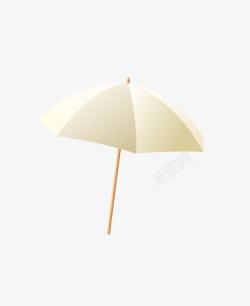 浅黄色雨伞遮阳伞素材