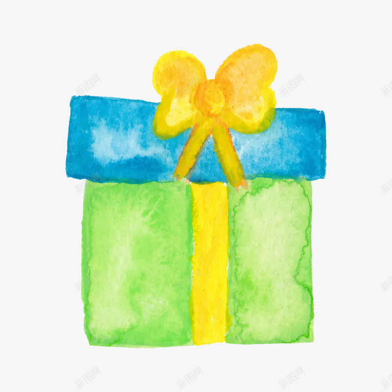 水彩礼物盒png免抠素材_88icon https://88icon.com 彩带 水彩 礼物 礼物盒 祝福 节日 蝴蝶结 黄色