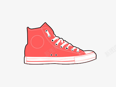 红色帆布鞋png免抠素材_88icon https://88icon.com 小红鞋 帆布鞋 鞋