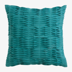 青色褶皱软装装饰方形抱枕素材