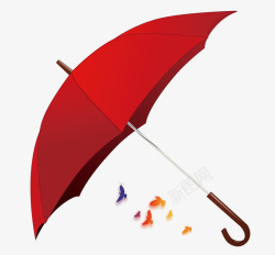 阆红色雨伞高清图片