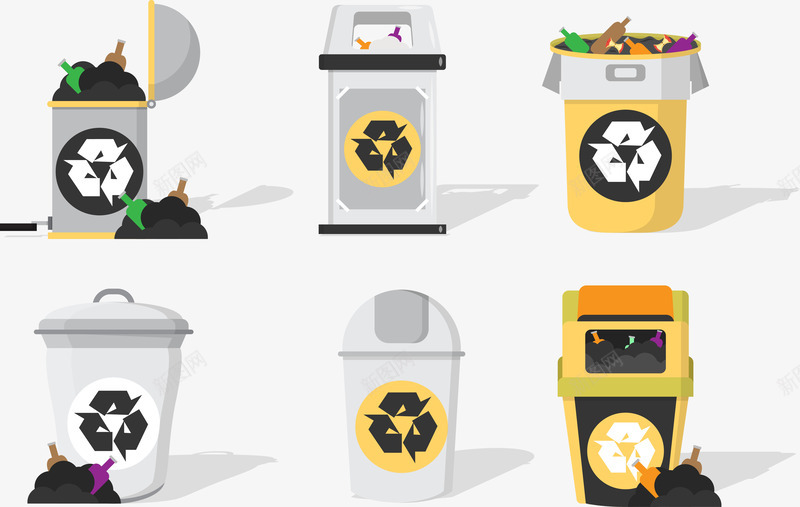 立体垃圾桶png免抠素材_88icon https://88icon.com 分类 回收 垃圾处理 垃圾箱 废物