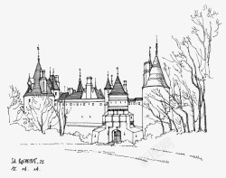 卡通手绘线描素材