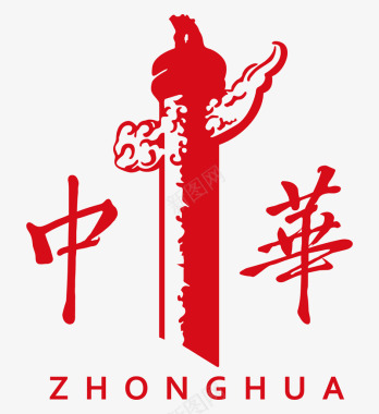 红色立体文字红花LOGO图标图标