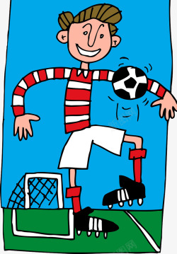 漫画风格足球运动员素材