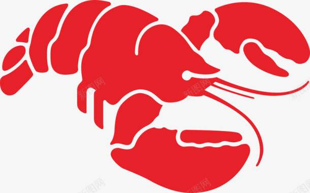 logo标识龙虾LOGO矢量图图标图标