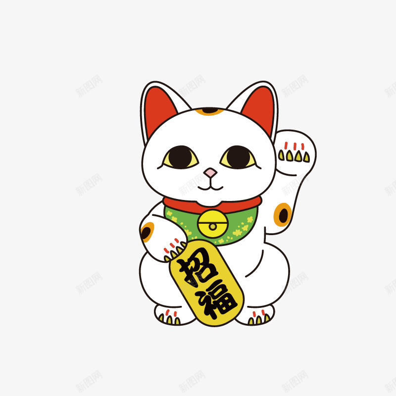 卡通手绘可爱的招财猫png免抠素材_88icon https://88icon.com 创意 动漫动画 卡通手绘 可爱的 招财猫 猫中国风 猫咪