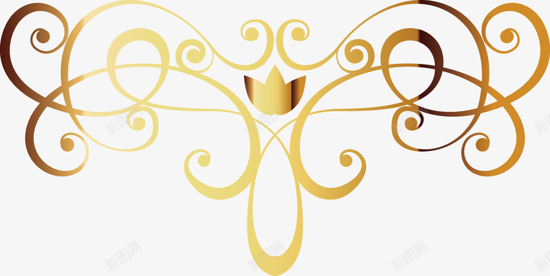 金色经典花边矢量图ai免抠素材_88icon https://88icon.com 古典纹样 徽章 欧式标贴图片素材 矢量古典金色花纹样式 经典花边 豪华 金色花纹 矢量图