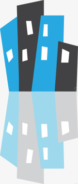 房产logo蓝色创意房地产图标图标