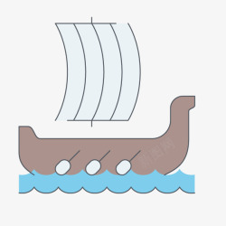 卡通装饰航海图标海报海船素材