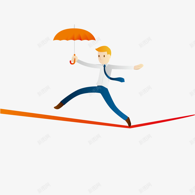 拿着雨伞走在钢丝绳上的男人png免抠素材_88icon https://88icon.com 男人 钢丝绳 雨伞